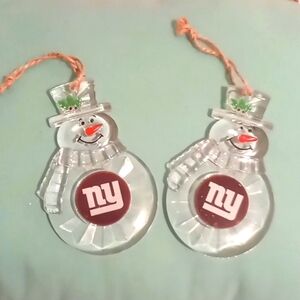 NEW YORK GIANTS CHRISTMAS TREE ORNAMENT BUNDLE IF 2